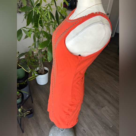 🧡BEBE Addiction L Studded Orange Bodycon Dress 🧡 - Picture 8 of 9
